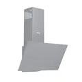 Produktbild: Wiggo Dunstabzugshaube 60cm kopffrei I Abluft Umluft Dunstabzug 650m³/h - Touch-Display 4 Stufen I Energieeffizienzklasse A Schräghaube inkl. Fettfilter & 2x Kohlefilter I Abzugshaube Glasfront grau