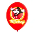 Produktbild: Amscan 9903666 - Latexballons Micky Maus, 6 Stück, circa 28 cm, Rot, Gelb, Geburtstag, Luftballon
