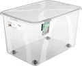 Produktbild: Rotho Lona Aufbewahrungsbox 50l mit Deckel, lebensmittelechter Kunststoff (PP) BPA-frei, tranparent, 50l (57,1x39,2x33,5cm)