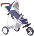 Produktbild: Götz 3403081 3 – Rad Puppen – Buggy Denim Dots Puppenwagen – passend für alle Götz Puppen bis 50 cm mit Aufbewahrungskorb und verstellbarem Verdeck