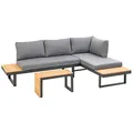Produktbild: greemotion Loungegruppe Samara grau, anthrazit Holz, Metall, 8-teilig