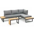 Produktbild: greemotion Gartenlounge Set Samara Lounge-Set Metall Beige / Grau inkl. Auflagen & Tisch - Grau