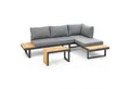 Produktbild: Greemotion Gartenlounge-Set Samara Lounge-Set Beige-Holz / Grau inkl. Auflagen & Tisch, (inkl. Auflagen), 3-tlg)