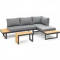 Produktbild: greemotion Garten Lounge Set Samara | Aluminium-Holz-Grau | Lounge-Set Outdoor