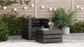 Produktbild: vidaXL 2-tlg. Garten-Paletten-Lounge-Set Kiefernholz Grau Imprägniert