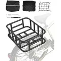 Produktbild: VEVOR Fahrradkorb hinten 435x330x155 mm, Hinterradkorb mit Gepäcknetz & Abdeckung, Gepäckträger zum Transport von Hunden, Haustieren, Obst & Lebens