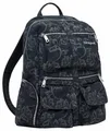Produktbild: Desigual Rucksack Freizeitrucksack Chester Whiskey Embroidery Denim Big Backpack Black dunkelgrau