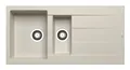 Produktbild: Pyramis Athlos Einbauspüle mit Restebecken und Abtropffläche reversibel Pyragranite 1000 x 500 mm Beige - 070010712