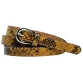 Produktbild: Caspar Taillengürtel GU320 eleganter schmaler Damen Ledergürtel mit Schlangenhaut Print 85 für Körperumfang 84-88 cm
