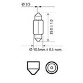 Produktbild: Glühbirne SV8.5 C5W 12844B2 PHILIPS für BMW RENAULT SAAB ALFA ROMEO VW FIAT SEAT