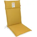 Produktbild: Herlag Gartenstuhlauflage Bea Hochlehner 120x50x4,5cm | Wasserabweisende Gartenmöbelauflage Fleckschutz | Bequeme Camping Sitzauflagen | Pflegeleichte Easy-Line | Öko Tex 100 | 1 Polster | Senfgelb
