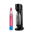 Produktbild: SodaStream Wassersprudler GAIA mit CO2-Zylinder | inkl. 1x 1L FUSE Kunststoffflasche (spülmaschinengeeignet) | Farbe: Schwarz