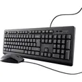 Produktbild: Trust Taro Kabelgebundenes Tastatur und Maus Set, Deutsches QWERTZ Layout, Leise Tasten und Maustasten, Spritzwassergeschützt, USB-Anschluss, für... - Schwarz