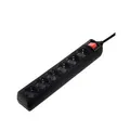 Produktbild: Hama 00137266 Steckdosenleiste, 6-fach, mit Schalter, 5 m, Schwarz