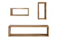 Produktbild: Schweberegale 3er Set Mangoholz massiv 2x 43 x 19 cm + 94 x 25 cm Wand Regal