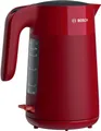 Produktbild: BOSCH Wasserkocher MyMoment TWK2M164, Abschaltautomatik, Überhitzungschutz, Tassenanzeige, 1,7 l, 2400 W, Stiftung Warentest Testsieger (2,2) Ausgabe 03/2025, rot matt
