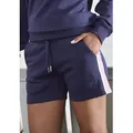 Produktbild: Sweatshorts VIVANCE, Damen, Gr. 32/34, N-Gr, bunt (marine, rosa), Sweatware, Obermaterial: 60% Baumwolle, 40% Polyester, unifarben mit Farbeinsätzen, lässig geschnitten kurz, Hosen Sweatshorts, mit Kontrast Einsätzen, Loungewear