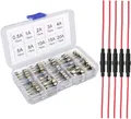 Produktbild: 150Stück 5×20mm Glassicherung mit 5pcs Inline-Schraub-Typ AGC-Sicherungshalter, 