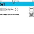 Produktbild: DIN 571 Sechskant-Holzschraube 8x70 Edelstahl A4 blank 100 Stk