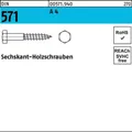 Produktbild: 100er PACK(Stk)  000571940000080070 Sechskantholzschraube DIN 571 8 x 70 A 4