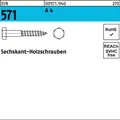 Produktbild: 100x Sechskantholzschraube DIN 571 8 x 70 A 4