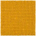 Produktbild: myfelt Filzkugel-Sitzauflage Stuhlauflage - Klara - quadratisch, 36x36 cm, Senfgelb