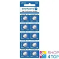 Produktbild: 10 Everactive Alkaline Zellen Lr44 Lr1154 Batterien G13 1.5V Knopfzellen Exp 202
