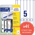 Produktbild: L4758-10 Ordnerrücken Etiketten 50 Rückenschilder mit ultragrip 38x297mm auf ...
