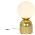 Produktbild: Qazqa Tischleuchte Pallontrend, ohne Leuchtmittel, E27, Gold, Hotel chic, Stahl, 1-flammig