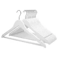 Produktbild: VonBueren 10 x Kleiderbügel Holz weiß | 44,5 x 22 cm je Bügel / Holzbügel | Holz