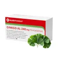 Produktbild: ALIUD PHARMA Ginkgo AL 240 mg, 60 Filmtabletten: Ginkgo-biloba-Blätter-Trockenextrakt, bei leichter Demenz