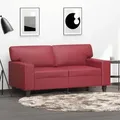 Produktbild: vidaXL 2-Sitzer-Sofa Weinrot 120 cm Kunstleder
