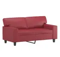 Produktbild: vidaXL Sofa, 2-Sitzer-Sofa Weinrot 120 cm Kunstleder