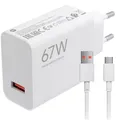Produktbild: XIAOMI XIAOMI MI Travel Charger Combo Set with USB-A to Type-C Charing Cable 1M, 67W White EU MDY-12-EJ