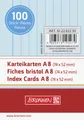 Produktbild: BRUNNEN 10-2282230 Karteikarten Karteikarton 180 g/m² A8 quer liniert blau NEU