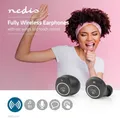 Produktbild: Nedis Vollständig drahtlose Kopfhörer | Bluetooth® | Batteriespielzeit: bis zu 3 Stunden | Berührungssteuerung | Ladegehäuse | Eingebautes Mikro | Stimmkontrolle | Ear Flügel | Gold / Schwarz NE550723461