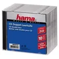 Produktbild: Hama CD Double Jewel Case Standard - Behälter CD-Aufbewahrung - Kapazität: 2 CD - durchsichtig (Packung mit 10)