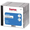 Produktbild: HAMA CD-Doppel-Leerhülle Standard, 10er-Pack, Transparent/Schwarz #1907438
