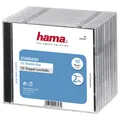 Produktbild: Hama 10x CD DVD Doppel-Jewel-Case Slimcase Box Aufbewahrung Schwarz Leerhüllen
