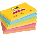 Produktbild: Post-it Carnival Super Sticky Haftnotizen 127 x 76 mm Farbig Sortiert Rechteckig 6 Stück à 90 Blatt