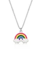 Produktbild: Elli Kette mit Anhänger Kinder Regenbogen Wolke Emaille Happy 925 Silber, Regenbogen