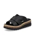 Produktbild: Rieker Damen Pantoletten V7989, Frauen Slipper,Schlupfschuhe,schluepfschuhe,Slides,Slip-ons,Backless Slipper,Gartenschuhe,schwarz (00),39 EU / 6 UK