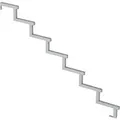 Produktbild: Plus A/S Treppenwange 7-Stufen - Schritttiefe 28 cm D 178 cm H 119 cm Feuerverzinkt