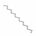 Produktbild: Treppenwange 7 Stufen Stahl feuerverzinkt 119 cm Höhe 28 cm Trittiefe