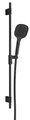 Produktbild: Vigour Brausegarnitur softedge mit Stange, schwarz matt, Wandstange, Tastgleiter, Handbrause, Brauseschlauch