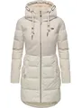 Produktbild: Ragwear Damen Lange Steppjacke Wintermantel mit Kapuze Ashani Block Intl. Ecru25 Gr. XXL