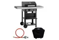 Produktbild: TAINO Gasgrill WABAYA 3+0 Set, Spar-Set, 2 Hauptbrenner, Sear-Zone, Seitentische klappbar, Schwarz
