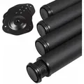 Produktbild: SO-TECH 4 Stück Tischbeine Höhe 870 mm Ø 76 / 80 mm Stahl mit schwarzer Oberfläche belastbar bis 300 kg (75 kg pro Stück), Möbelbeine mit 32 mm