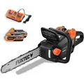 Produktbild: 2x20v Akku Kettensäge Fx-e2ksset - 14 Zoll Kettensäge, 4,2 Kg Gewicht Mit Kettengeschwindigkeit Von 15m/s Mit Akku& Ladegerät - Fuxtec