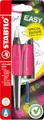 Produktbild: STABILO - Schulfüller mit Standard-Feder M - EASYbuddy NEON in neonpink - blau (löschbar) - inkl. Patrone - Blister